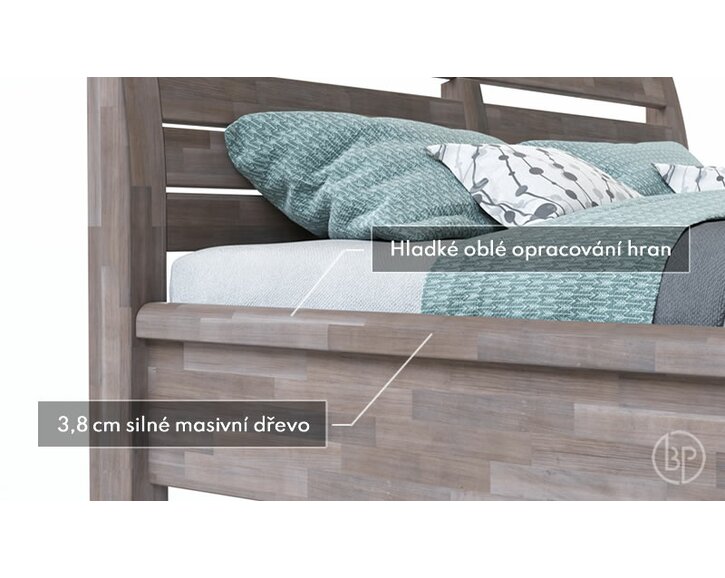 Posteľ dvojlôžko z masívu Constanta  - opracovanie