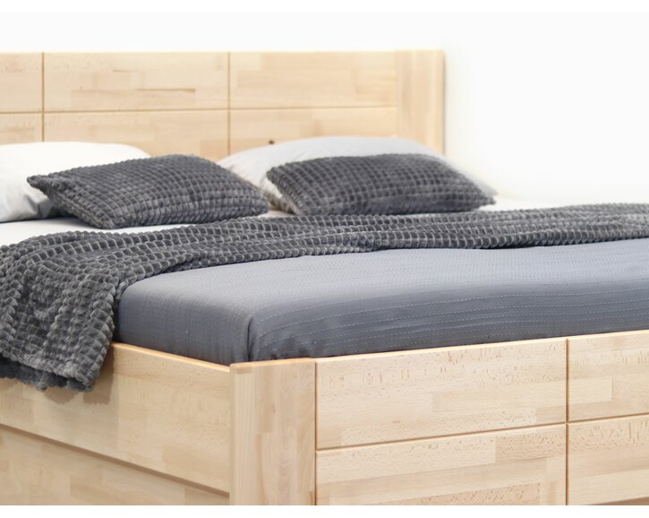 Zaoblenie – dvojlôžko z masívu Energy, masív buk Zaoblenie – dvojlôžko z masívu Energy, masív buk