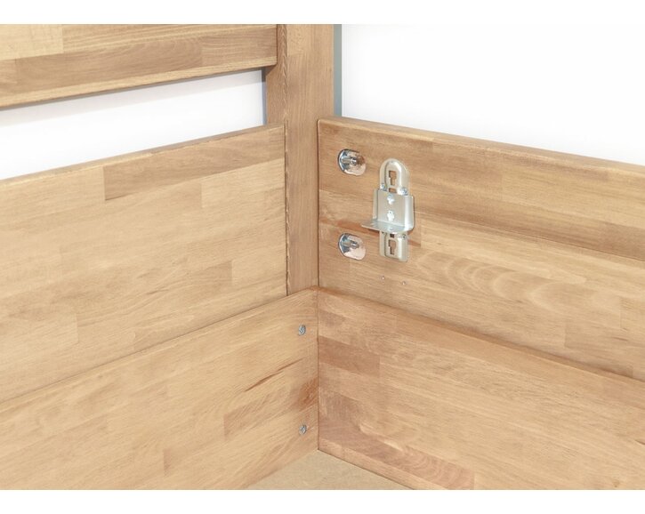 Detail spoja – posteľ s úložným priestorom Esprit