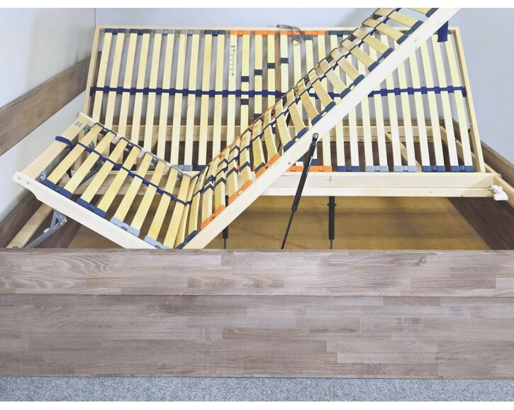 Vyklápanie roštov - Posteľ s úložným priestorom Tylia