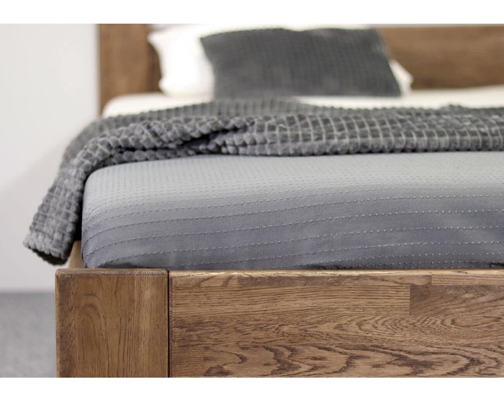 Posteľ s úložným priestorom Trinity, masív dub, 140x200