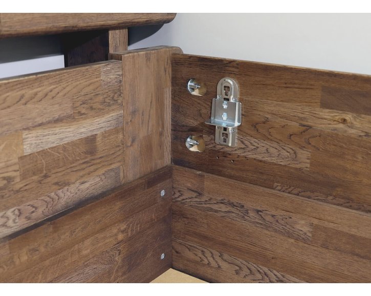 Posteľ s úložným priestorom Odysea, masív dub