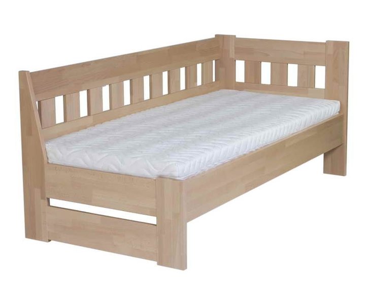 Posteľ z masívu - jednolôžko ARLETA senior 90x200 pravá, buk