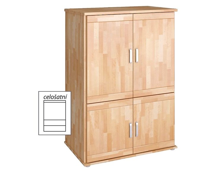 Šatníková skriňa Beta-178, buk cink