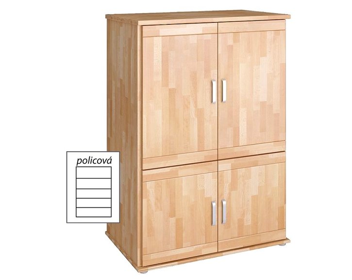 Šatníková skriňa Beta-180, buk cink Šatníková skriňa Beta-180, buk cink