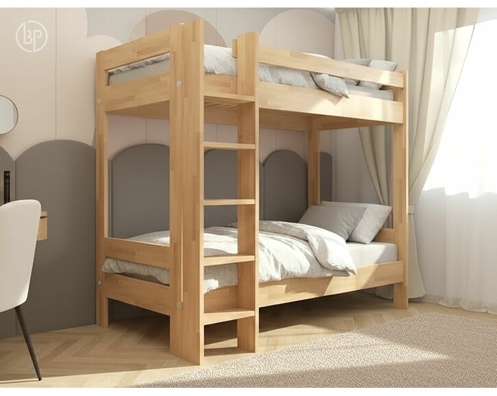 Poschodová posteľ pre 2 deti ELIN, masív buk Poschodová posteľ pre 2 deti ELIN, masív buk