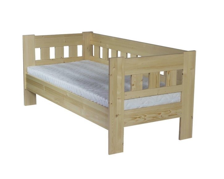 Posteľ z masívu - jednolôžko ARLETA senior 90x200, smrek