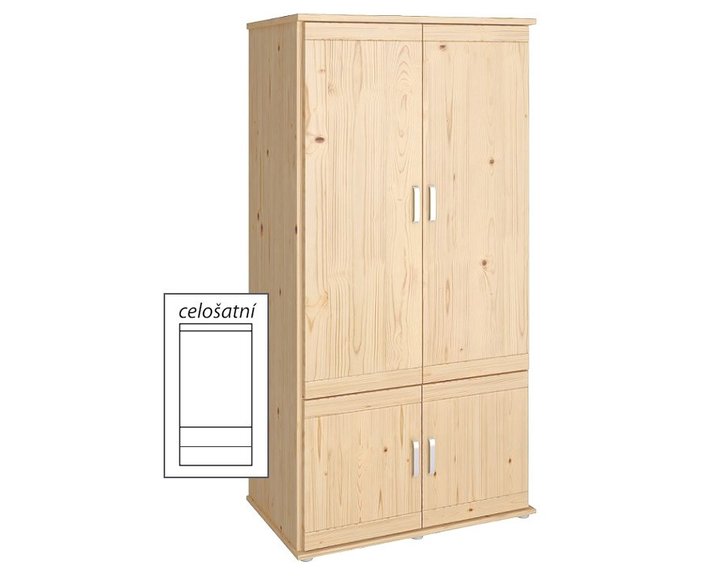 Šatní skriňa dvojdverová Alfa-172, smrek Šatní skriňa dvojdverová Alfa-172, smrek