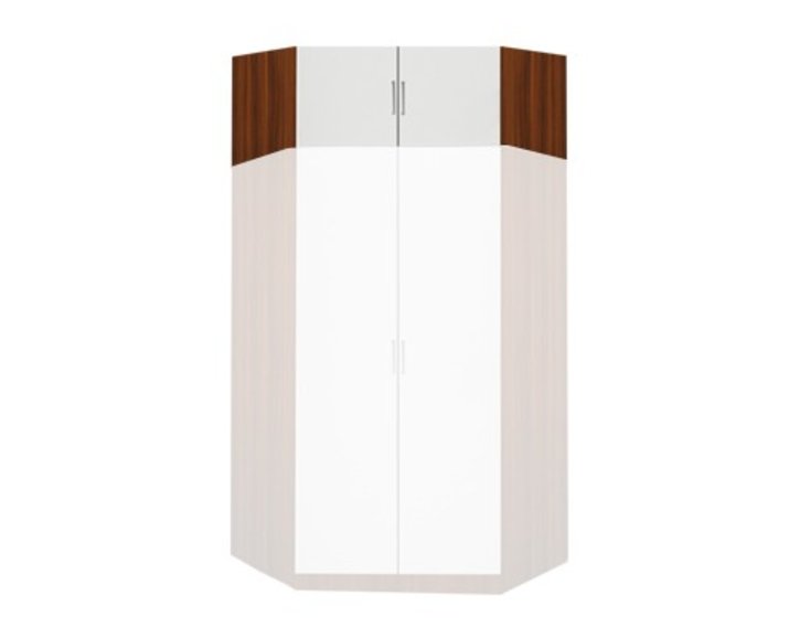 Rohový nadstavec šatníkovej  skrine IA61555, orech/biela