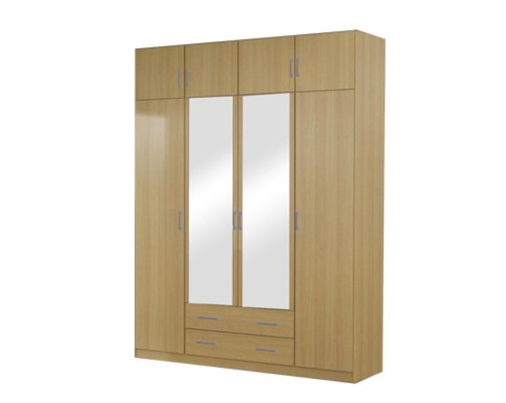 Šatníková skriňa štvordielna IA11540, buk