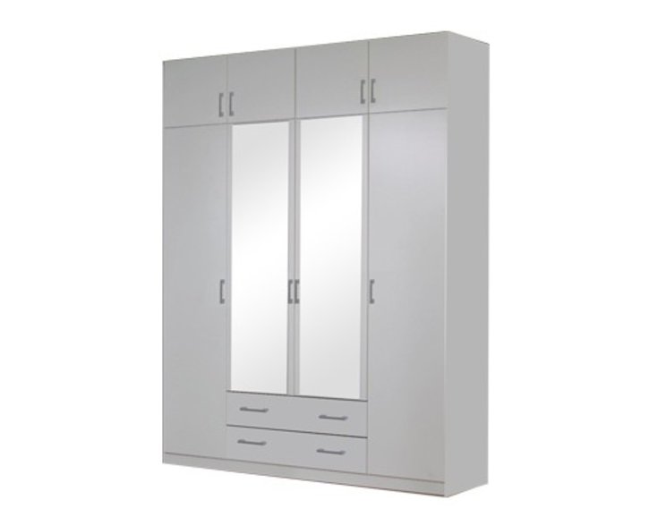 Šatníková skriňa štvordverová IA21540, biela