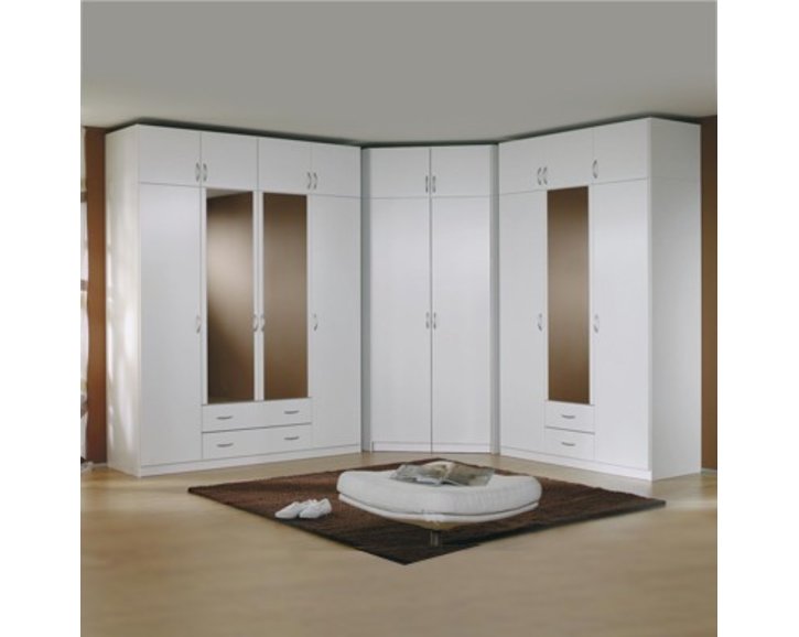 Šatníková skriňa dvojdverová IA21520, biela