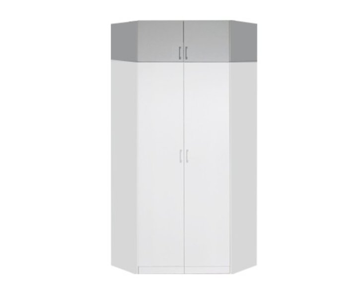 Rohový nadstavec šatníkovej skrine IA21555, biela Rohový nadstavec šatníkovej skrine IA21555, biela