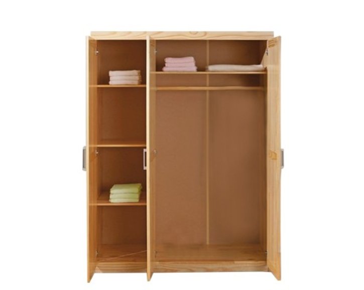 Šatníková skriňa 3D IA8883, masiv borovica