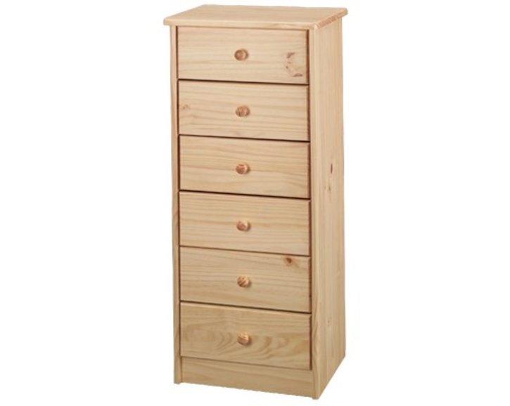 Komoda 6 zásuvková IA3, masiv borovica