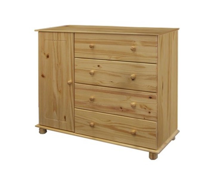 Komoda-Prádelník IA8016, masiv borovica