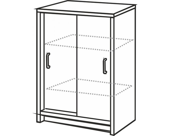 Komoda-prádelník s posuvnými dverami IA601A, lamino buk Komoda-prádelník s posuvnými dverami IA601A, lamino buk