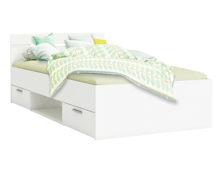 Multifunkčná posteľ s úložným priestorom Michigan 90x200, lamino, biela Multifunkčná posteľ s úložným priestorom Michigan 90x200, lamino, biela