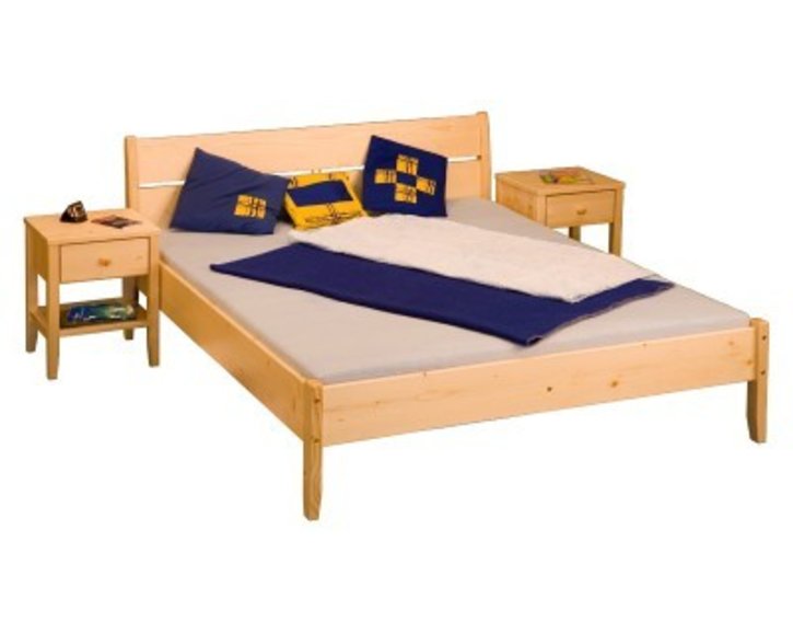 Posteľ z masivu - dvojlôžko IAL3 160x200, masiv smrek Posteľ z masivu - dvojlôžko IAL3 160x200, masiv smrek