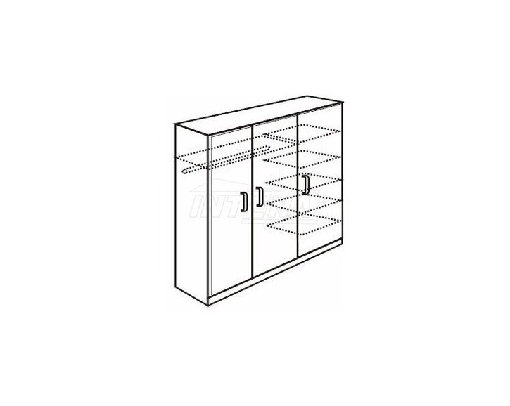 Pološatní skriňa JUMBO trojdielna IA316B - lamino biela