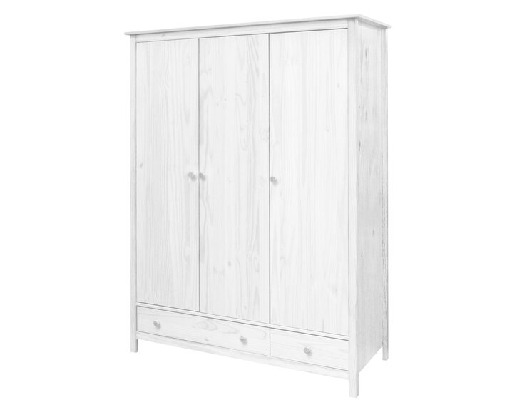 Skriňa 3-dverová IA8089B so zásuvkami, masív borovica