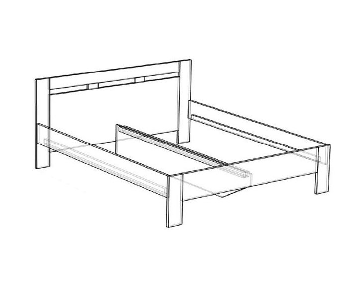 Manželská posteľ Pegas 160x200, 180x200, lamino