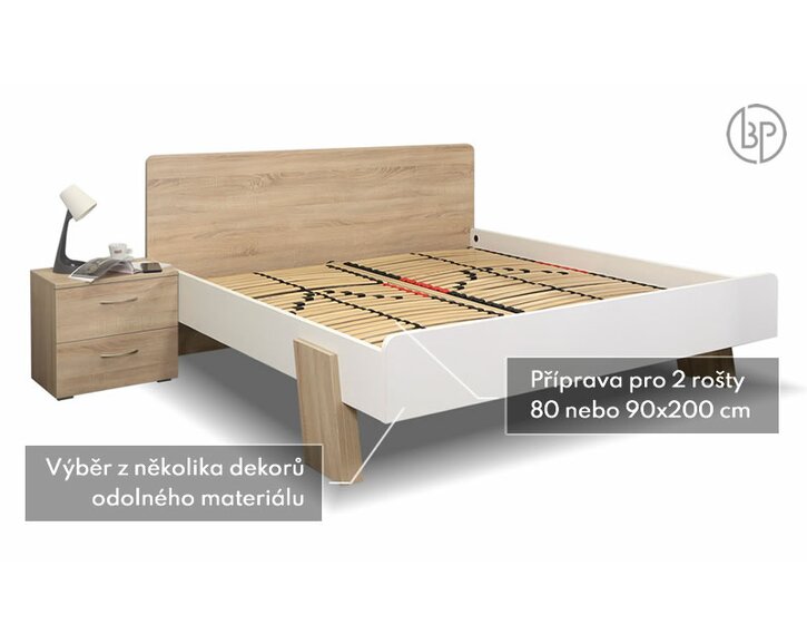 Postel dvoulůžko Avolia - rám Postel dvoulůžko Avolia - rám