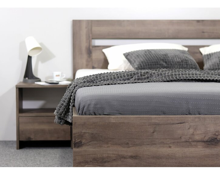 Detail čela - úložná posteľ Elevia