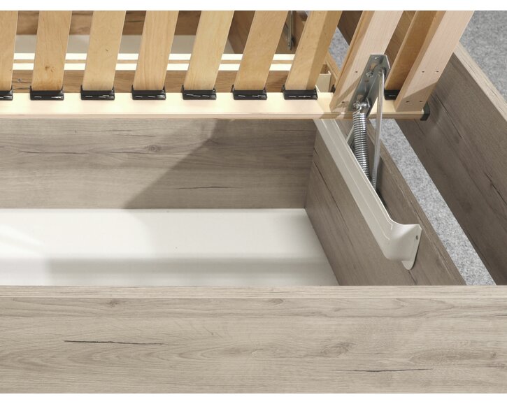 Posteľ jednolôžko s úložným priestorom HUGO, bočné vyklápanie