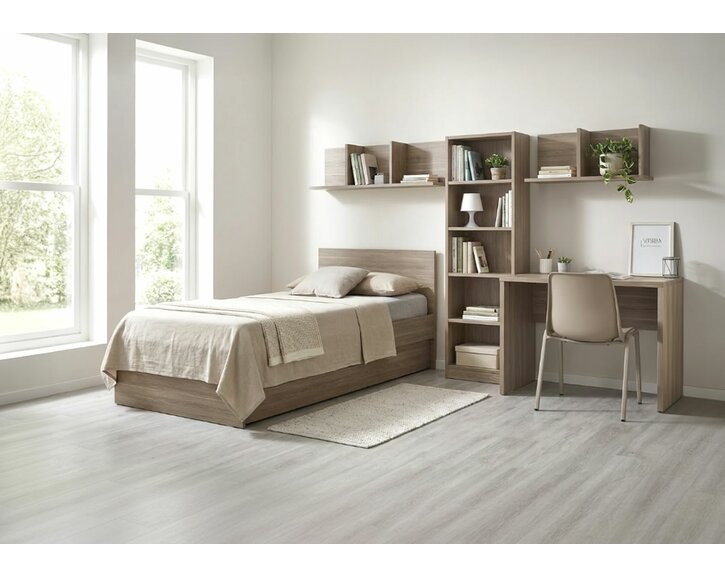 Posteľ jednolôžko s úložným priestorom HUGO, bočné vyklápanie