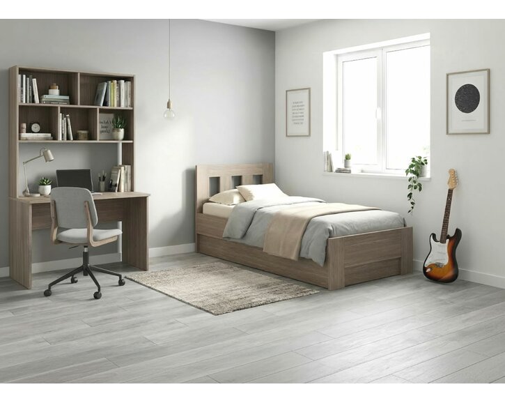 Posteľ jednolôžko s úložným priestorom MALAGA, bočné vyklápanie