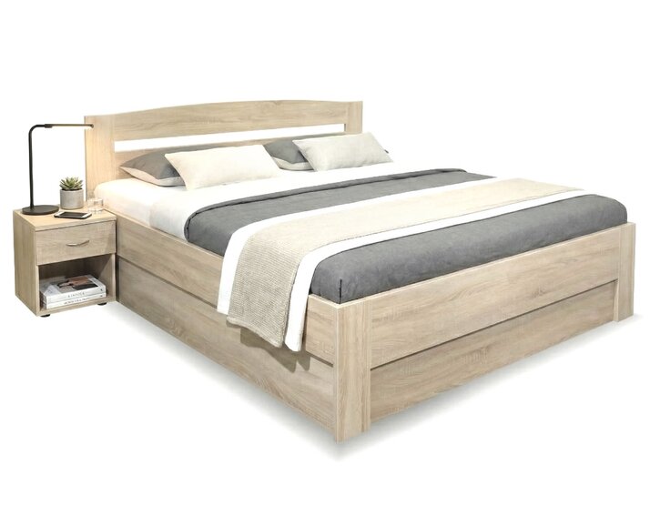 Manželská posteľ s úložným priestorom Maria, bočný výklop, 160x200, 180x200.