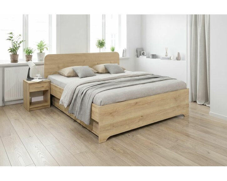 Manželská posteľ s úložným priestorom OTO, bočné vyklápanie
