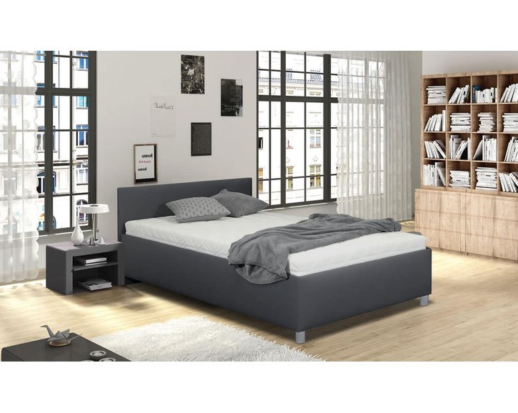 Vyvýšená čalúnená posteľ s úložným priestorom Lyoneta, 120x200 Vyvýšená čalúnená posteľ s úložným priestorom Lyoneta, 120x200