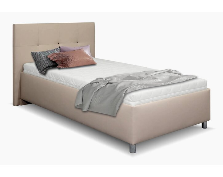 Čalouněná postel s úložným prostorem Crissy 120x200 svetlo hnedá