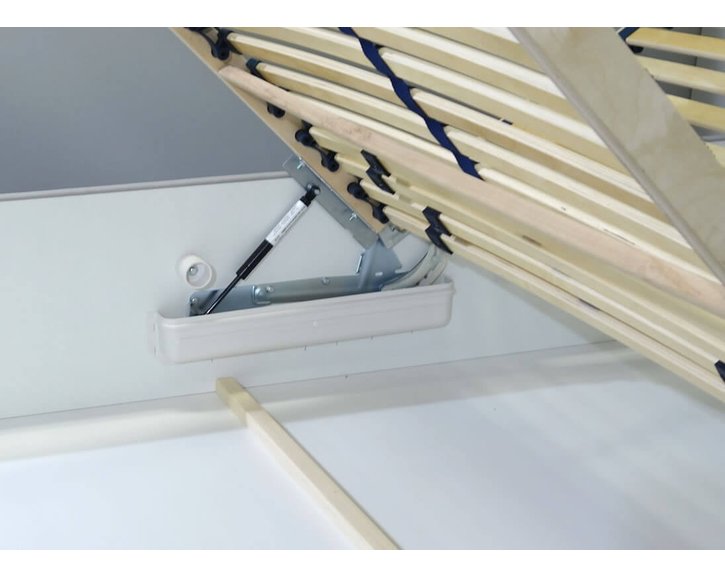 Čalúnená posteľ s úložným priestorom Crissy, 90x200, svetlo šedá