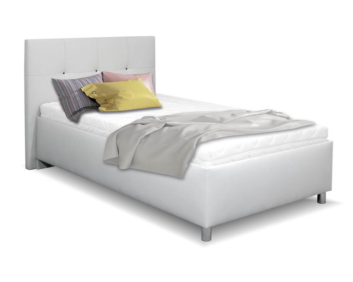 Čalúnená posteľ s úložným priestorom Crissy, 120x200, svetlo šedá