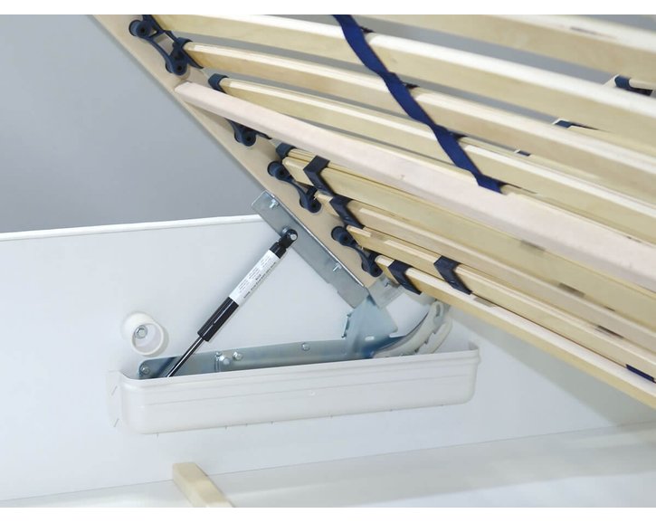 Čalúnená posteľ s úložným priestorom Crissy 90x200, biela