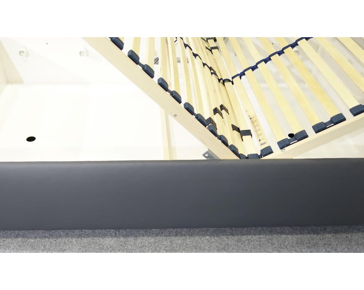 Vyvýšená čalúnená posteľ s úložným priestorom Lyoneta, 90x200, tmavo šedá Vyvýšená čalúnená posteľ s úložným priestorom Lyoneta, 90x200, tmavo šedá