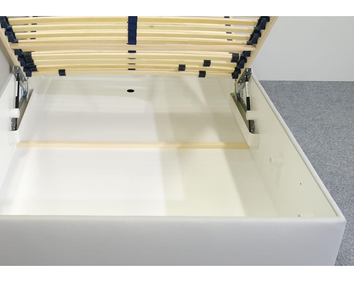 Vyvýšená čalouněná postel s úložným prostorem Lyoneta, 90x200, světle šedá Vyvýšená čalouněná postel s úložným prostorem Lyoneta, 90x200, světle šedá