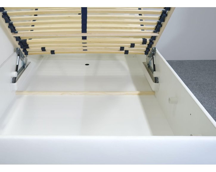 Vyvýšená váľanda s úložným piestorom Roneta, 90x200, biela Vyvýšená váľanda s úložným piestorom Roneta, 90x200, biela