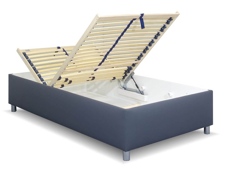 Vyvýšená váľanda s úložným priestorom Roneta, 120x200, tmavo šedá Vyvýšená váľanda s úložným priestorom Roneta, 120x200, tmavo šedá