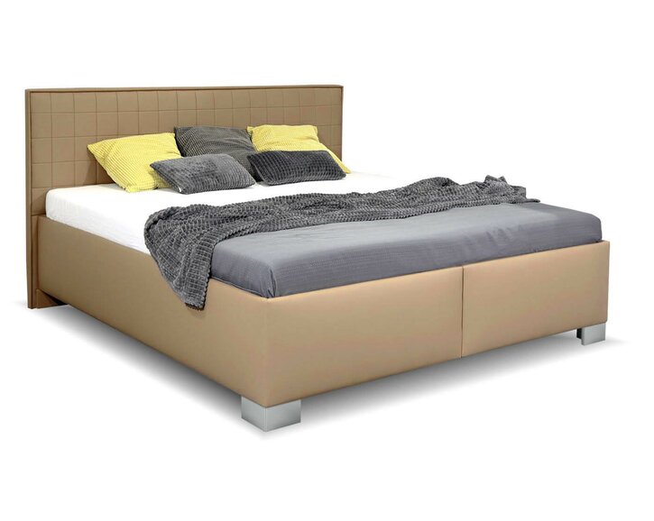 Vysoká čalouněná postel s úložným prostorem BELARONA