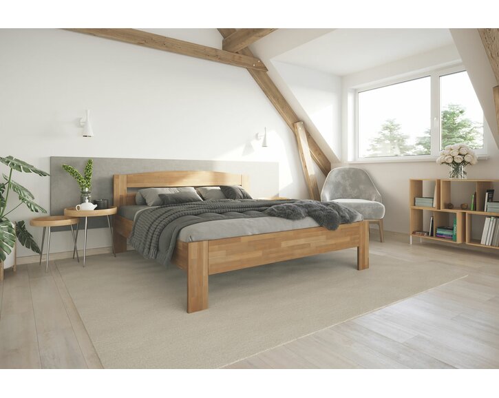 kovanie - posteľ dvojlôžko ANTONIO, masív buk