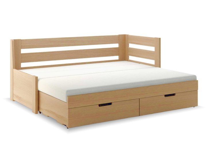 Rozkladacia posteľ s úložným priestorom FLEXI A, pravá, lamino Rozkladacia posteľ s úložným priestorom FLEXI A, pravá, lamino