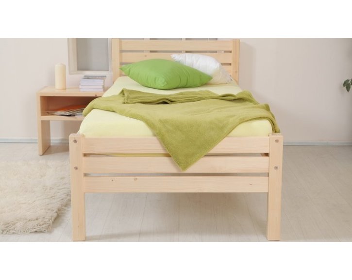 Vyvýšené jednolôžko KARLA senior 90x200cm, masív smrek