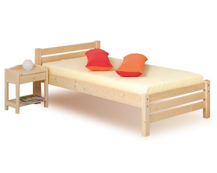 Jednolôžko z masívu KARLA č.103, 90x200cm, masív smrek Jednolôžko z masívu KARLA č.103, 90x200cm, masív smrek