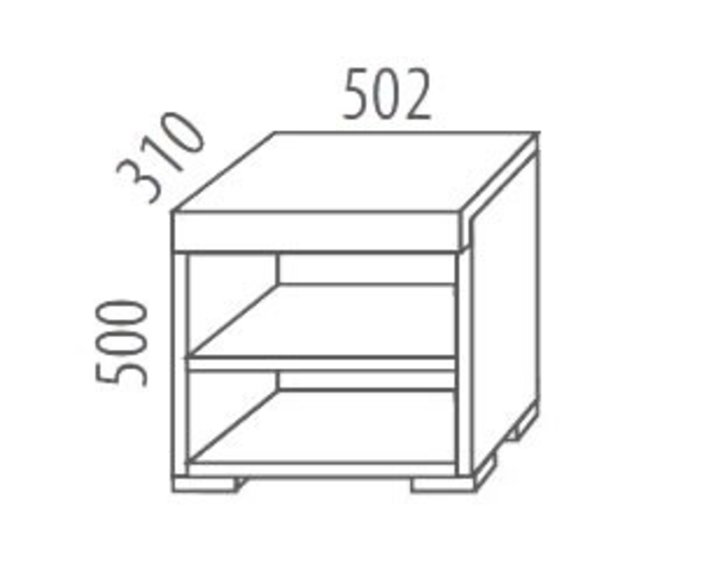 Nočný stolík z masívu, policový F131