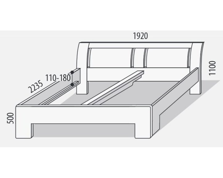 Manželská posteľ z masívu SOFIA F113 Manželská posteľ z masívu SOFIA F113