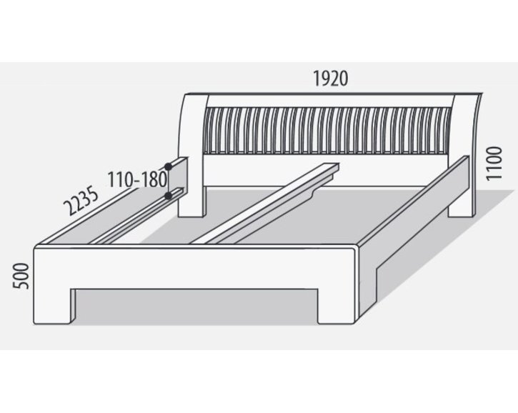 Manželská posteľ z masívu SOFIA F114 Manželská posteľ z masívu SOFIA F114